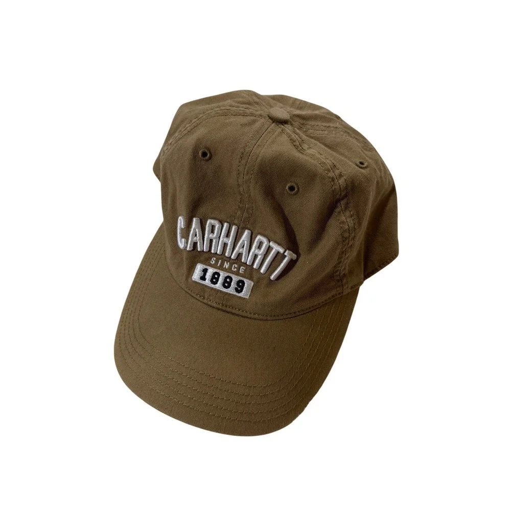 Carhartt Baseball Cap Brown Canvas Embroidered Dad Hat Workwear Utility Gorpcore